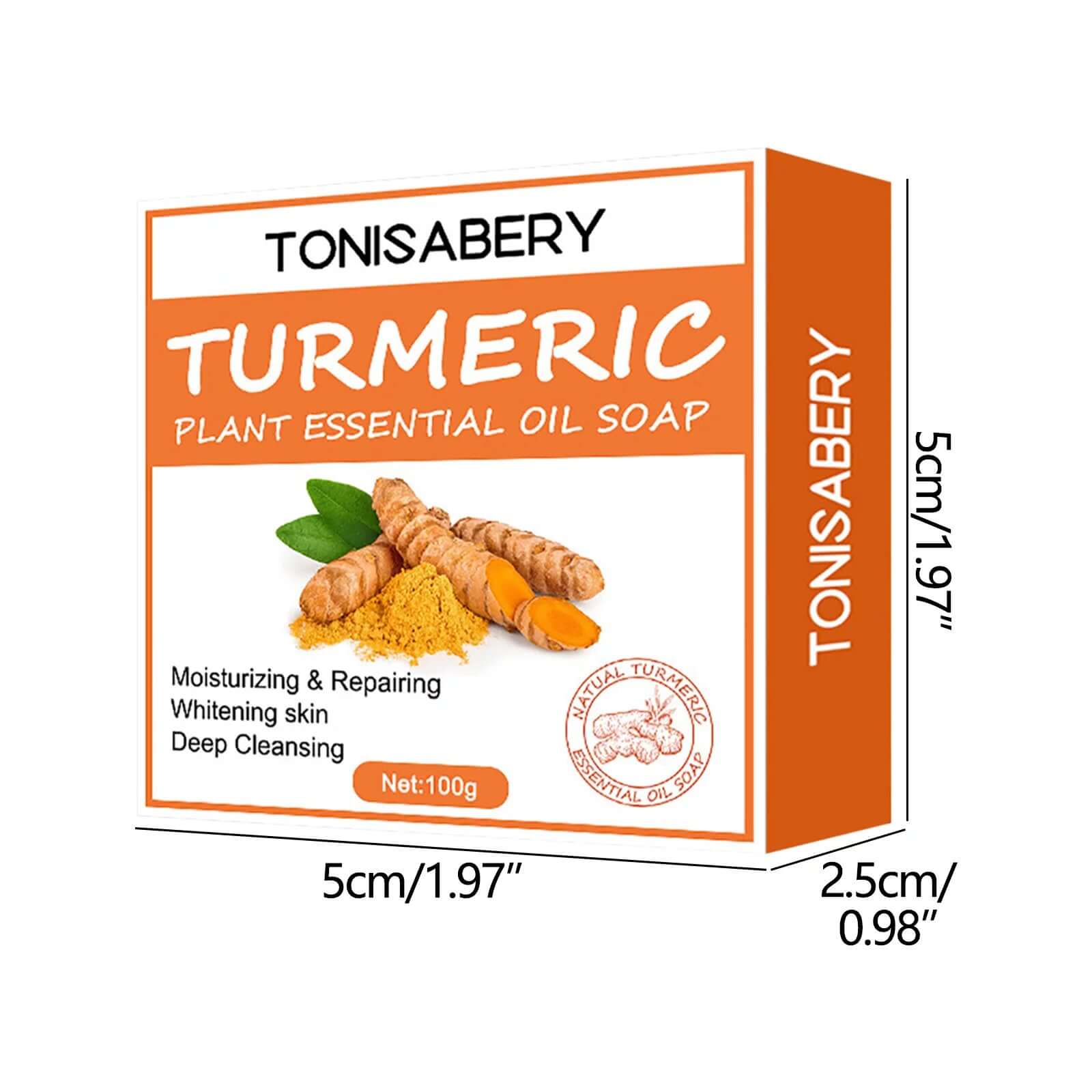 Turmeric Soap Bar for Face & Body Natural Turmeric Skin Soap Wash for Dark Spots, Underarms Turmeric Face Soap Reduces Acne Fades Scars & Cleanses Skin Turmeric Bar Soap