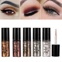 5 Color Metallic Shiny Eyeshadow Glitter Liquid Eyeliner Makeup Eye Liner Pen-Waterproof Makeup Pigment Eyeshadow Palette