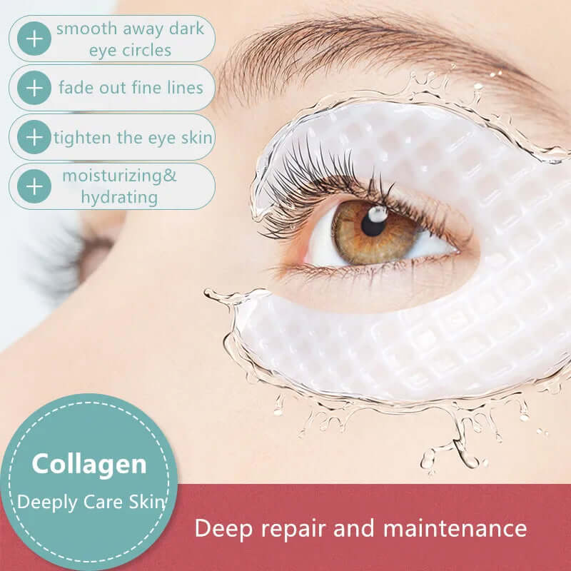 Collagen Eye Mask Anti-Wrinkle Retinol Eye Patches Hydrating Moisturizing Smooth Crow'S Feet Eye Care Dark Circles