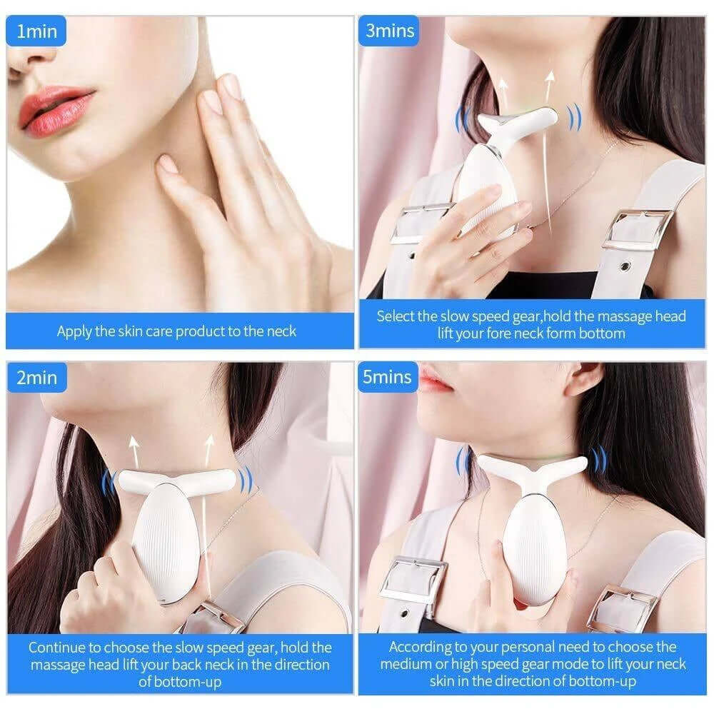 3 in 1 Face Massager Neck Facial Eye Massage Introducer Microcurrent Skin Rejuvenation anti Aging Beauty Device Beauty Tools