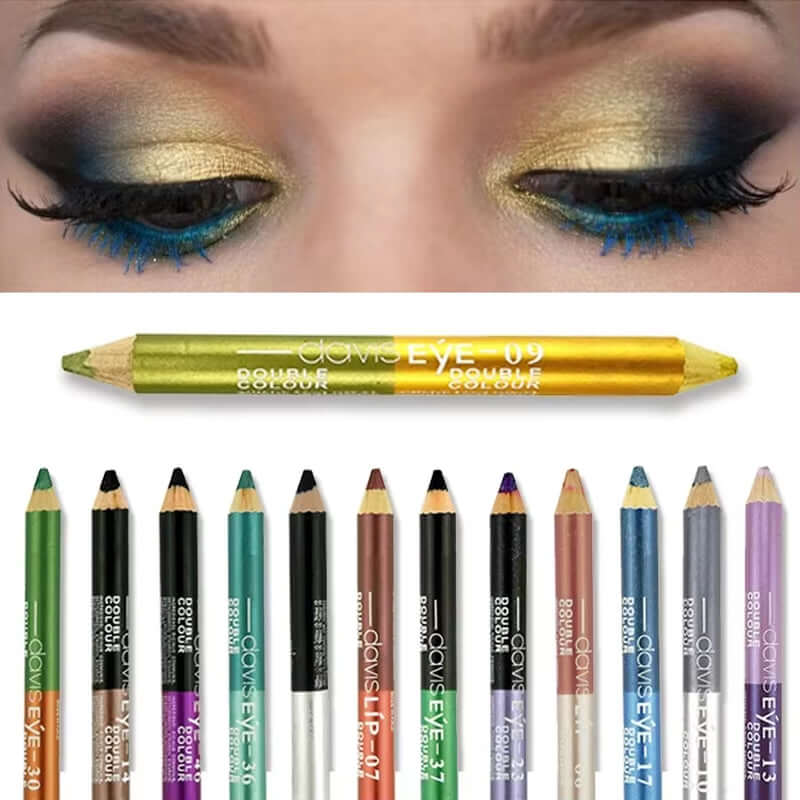 Double-Headed Durable Sweatproof Eyeliner Pencil Eye Shadow Pencil Lasting Eye Liner Pencil Pigment Waterproof Eye Makeup Tools