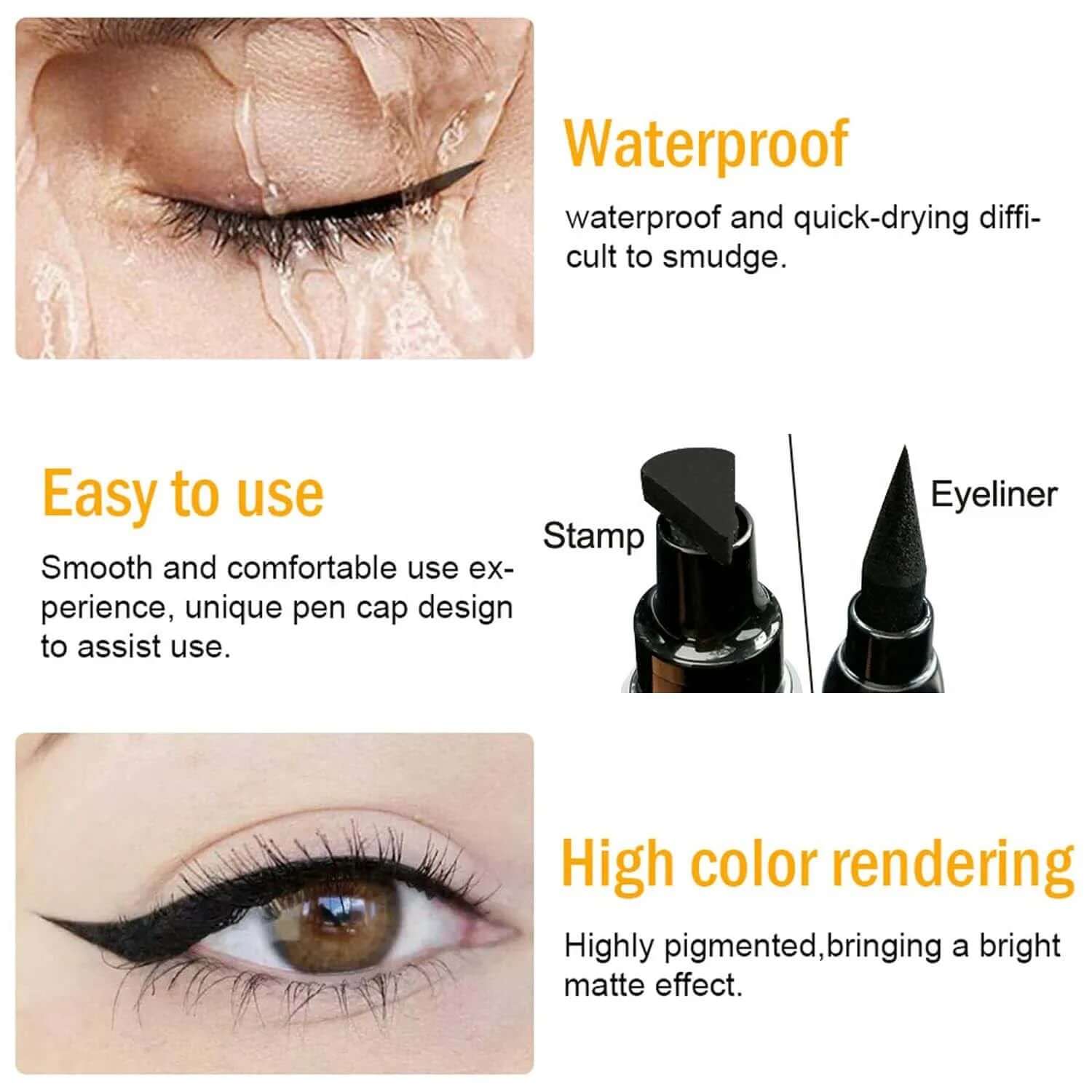 2 In1 Stamp Eyeliner Korean Make up Waterproof Eye Liner Maquillajes Para Mujer Beauty for Women Cosmetics Makeup Products