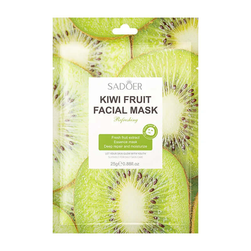 1Pcs Natural Fruit Plant Moisturizing Hydrating Oil Control Brightening Sheet Face Mask Shrink Pores Skin Care Beauty Cosmetics