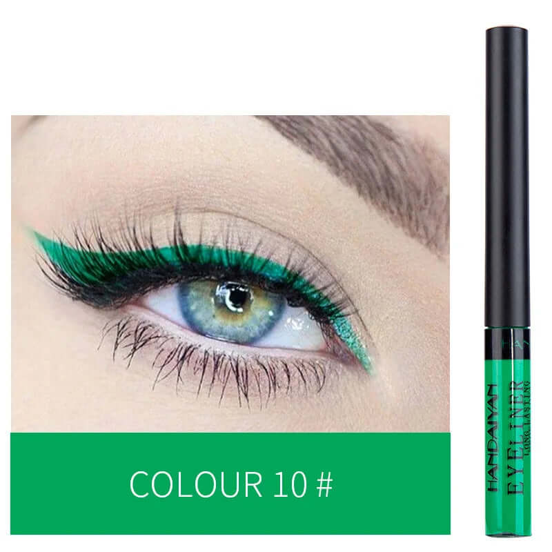 12 Color Liquid Eyeliner Pen Set Waterproof Long Lasting Matte Colored Eye Liner Cosmetic Quick Dry White Green Liner Makeup Kit