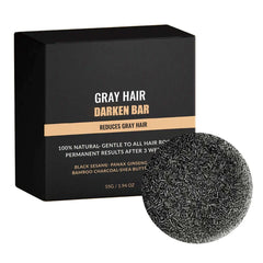 55G Gray Hair Coverage Soap Hair Reverse Shampoo Soap Bar White Hair Darkening Soap Natural Hair Care Shampoo Bar for Men Women