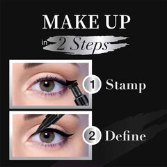 Eyeliner Pen with Cat Eye Winged Eyeliner Stamp Waterproof Double Sided Long Lasting Seal Waterproof Eye Liner (4 in 1)