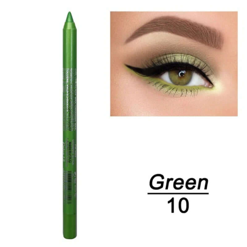 14 Color Eye Liner Pen Colored Eyeliner Waterproof Makeup Tools Blue Red Green White Gold Brown Eye Cosmestics