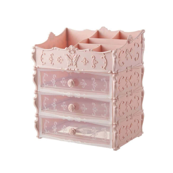 Transparent Makeup Organizer Cosmetic Storage Box Drawer Desktop Organizer Jewelry Beauty Storage Bins Lipstick Christmas Gifts