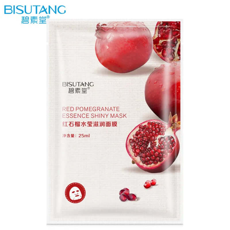 1Pcs Natural Fruit Plant Moisturizing Hydrating Oil Control Brightening Sheet Face Mask Shrink Pores Skin Care Beauty Cosmetics