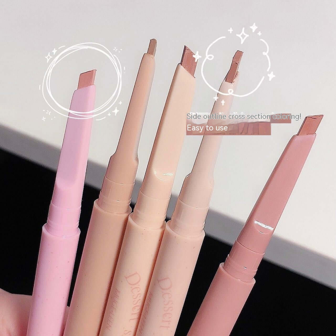 Lip Liner Automatic Waterproof Rotation Long Lasting Fadeless