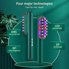 EMS Electric Massage Comb Hair Care Comb LED Therapy Scalp Liquid Medicine Applicator Head Massager Hair Growth anti Hair Loss