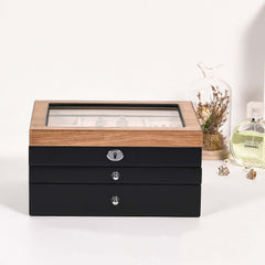 Large Capacity Wooden Princess Multi-layer Makeup Storage Box