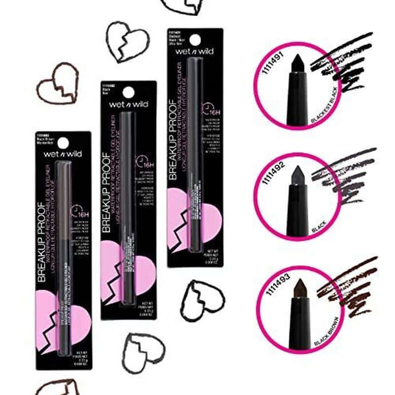 Waterproof Eye Liner Ultra Fine Black, Smudge Resistant Long Lasting