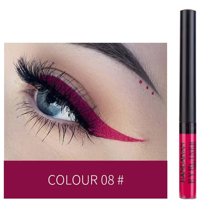 12 Color Liquid Eyeliner Pen Set Waterproof Long Lasting Matte Colored Eye Liner Cosmetic Quick Dry White Green Liner Makeup Kit