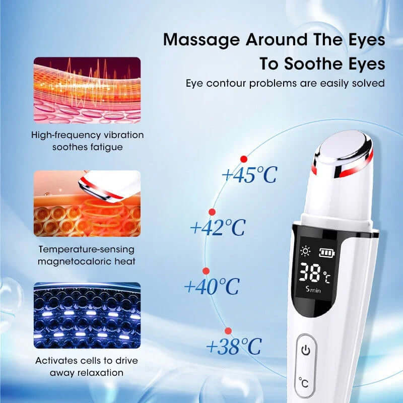 Electric Eye Beauty Instrument Eyes Beauty Face Massager Photon Therapy Eye Massage Remove Dark Circles Wrinkle Bags