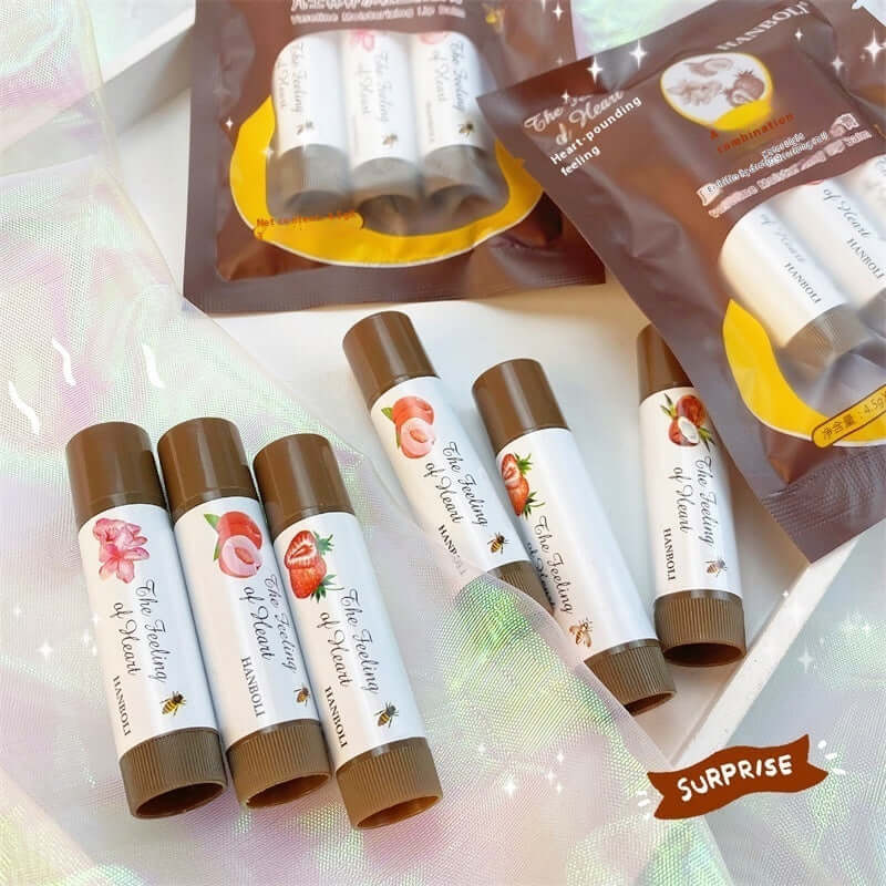 Fruit Flavor Colored Lip Balm Moisturizing Nourishing Fade Lip Lines