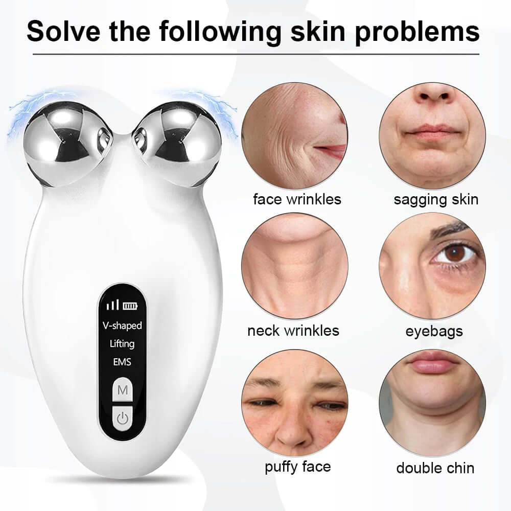 Face Lifting Massager EMS Microcurrent EMS Facial Massager Face Wrinkle Lift Machine anti Wrinkle Chin-Up Face Lifting Massager