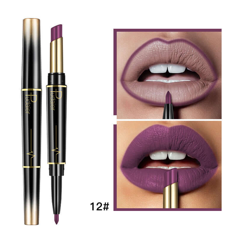 Matte Double-headed Lipstick Lip Liner Lip Lacquer