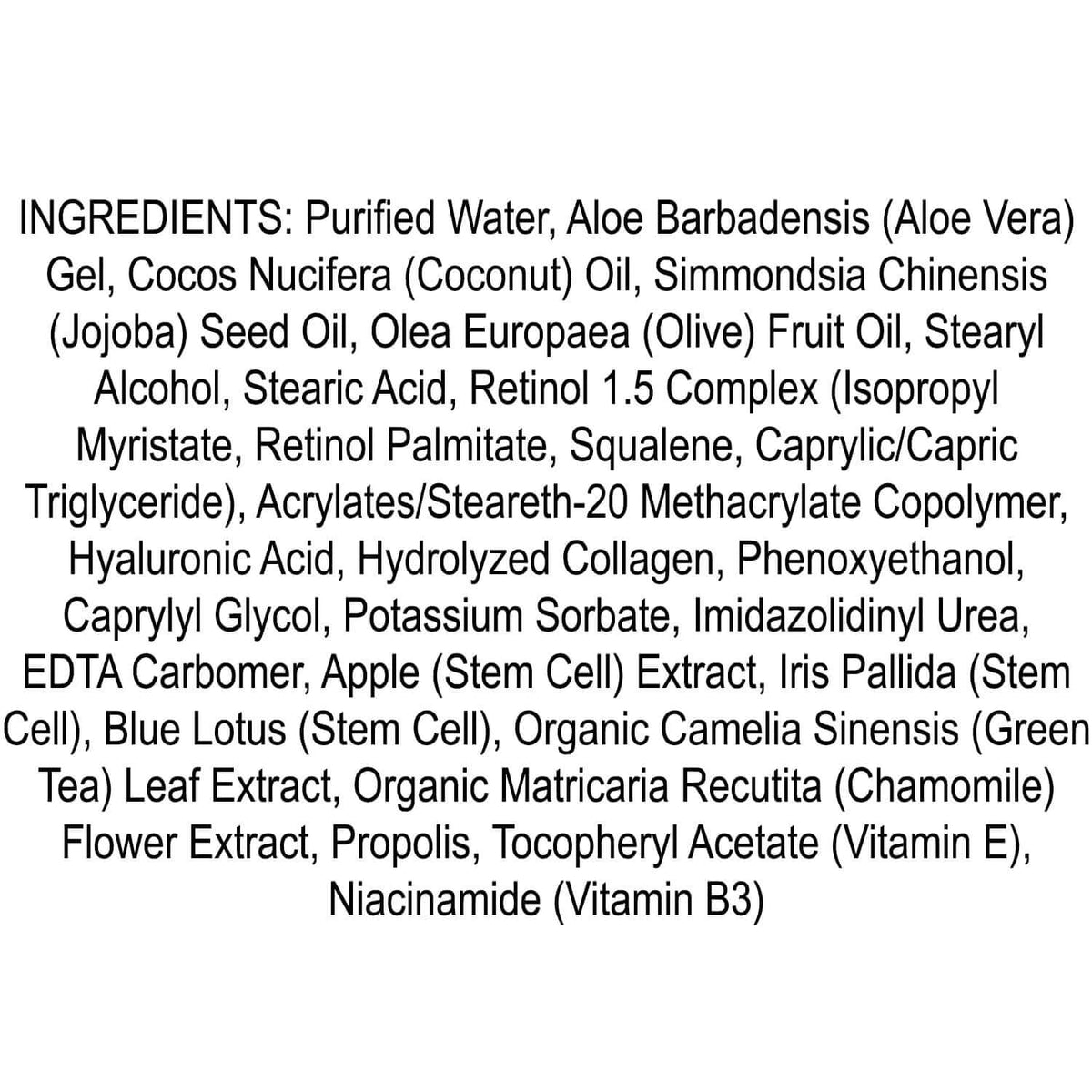 Collagen Face Moisturizer with Airless Pump - Collagen Botanical Stem Cells Cream for Skin with Retinol, Niacinamide, Hyaluronic Acid - Anti-Aging Day & Night Cream - Made in USA (1.7 Oz)