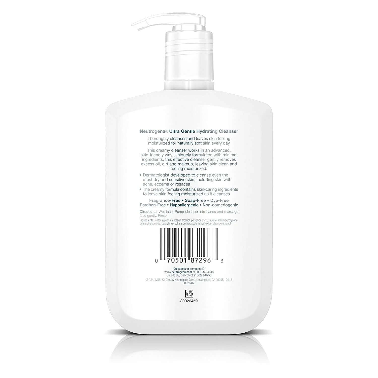 Neutrogena Ultra Gentle Hydrating Cleanser for Sensitive Skin, 12 Oz.