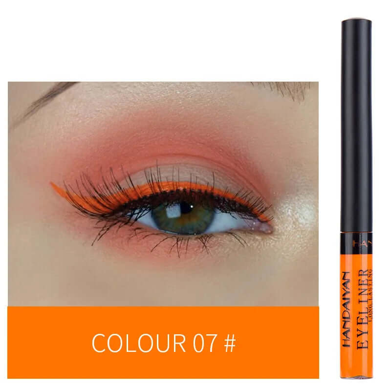 12 Color Liquid Eyeliner Pen Set Waterproof Long Lasting Matte Colored Eye Liner Cosmetic Quick Dry White Green Liner Makeup Kit