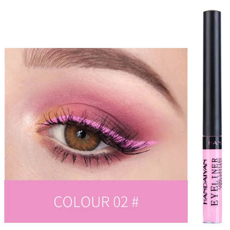 12 Color Liquid Eyeliner Pen Set Waterproof Long Lasting Matte Colored Eye Liner Cosmetic Quick Dry White Green Liner Makeup Kit