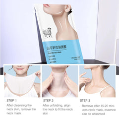 Goat Milk Neck Mask Collagen Firming Necks Skincare Mask Beauty Moisturizing Lift Firming Neck Skin Care 1PCS