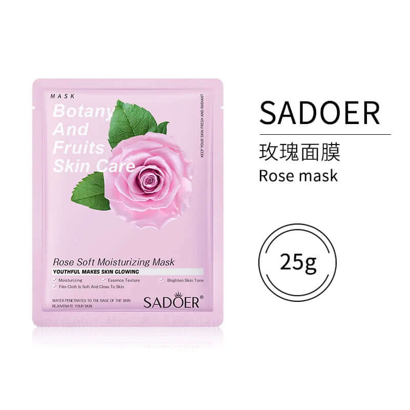 1Pcs Natural Fruit Plant Moisturizing Hydrating Oil Control Brightening Sheet Face Mask Shrink Pores Skin Care Beauty Cosmetics