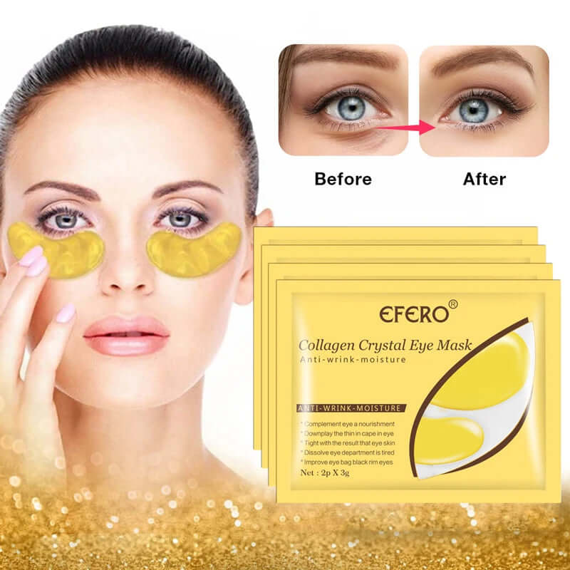 Collagen Eye Mask Gel Patches under the Eyes Care Relief Fatigue Puffiness Circles Dark anti Wrinkle Moisturizer Face Sheet Mask