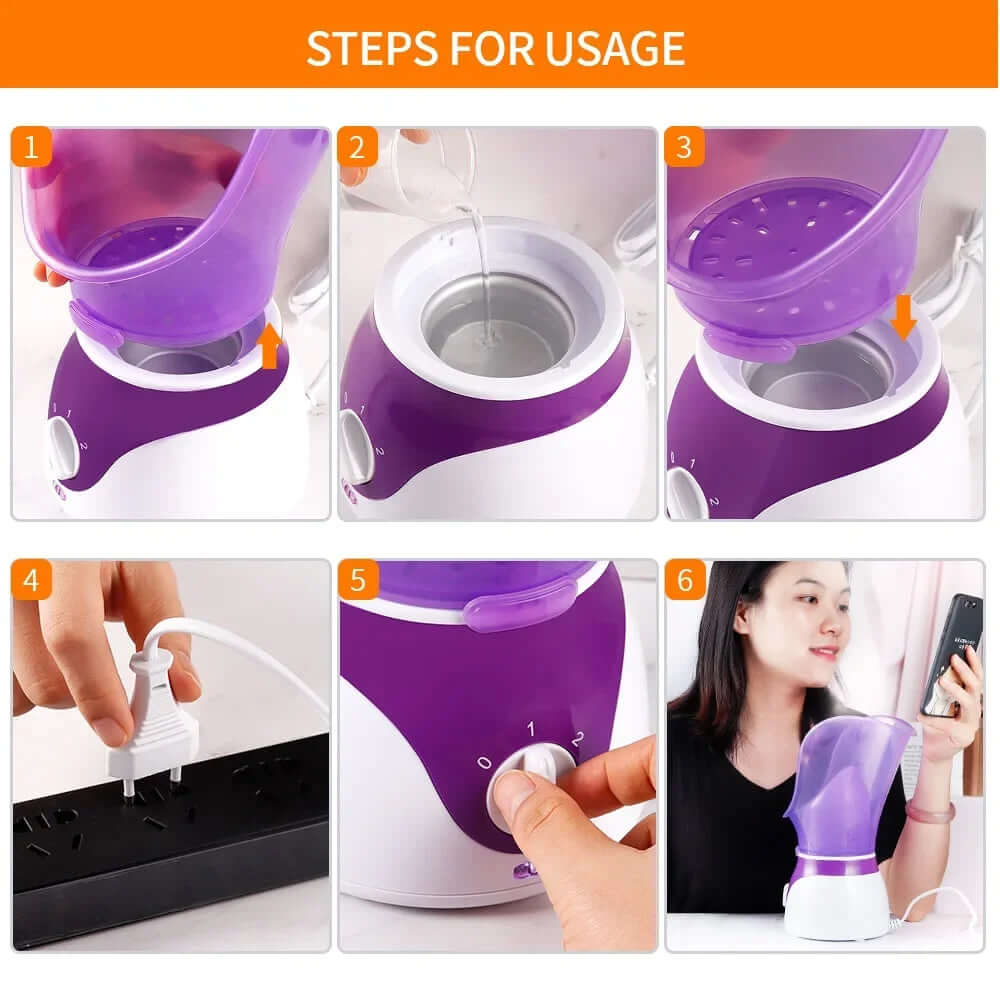 50ML Facial Heating Sprayer Face Nose Steamer Humidifier Skin Moisturizing Pores Cleansing Aromatherapy Sauna Home Beauty Device