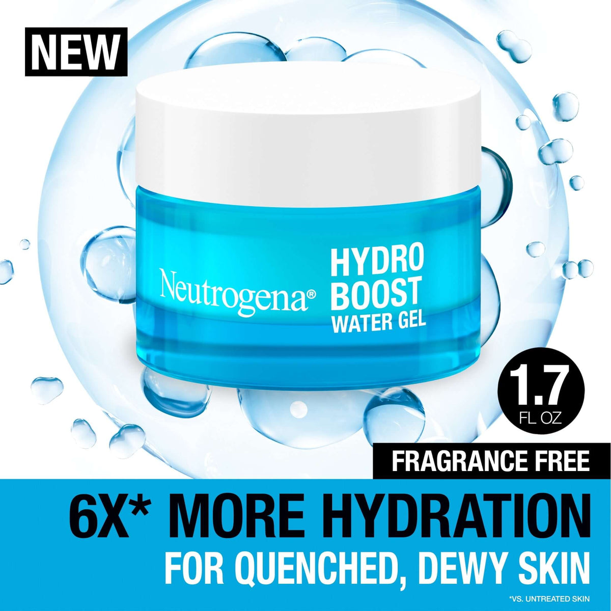 Hydro Boost Water Gel Face Moisturizer with Hyaluronic Acid, Fragrance Free, 1.7 Oz