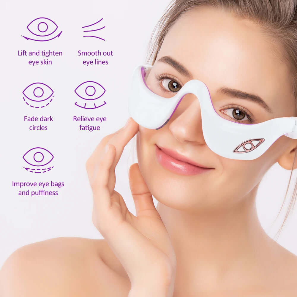 EMS Micro Current Pulse Eye Massager Heating Therapy Eye Beauty Device Relieves Eye Fatigue Fades Dark Circle anti Wrinkle