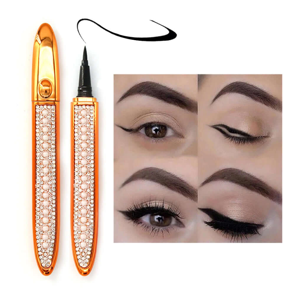 Wholesale Self-Adhesive Black&White Liquid Eyeliner Pencil Glue-Free Eyelashes Waterproof Eyeliner Pen Makeup Eye Liner Cosmetic