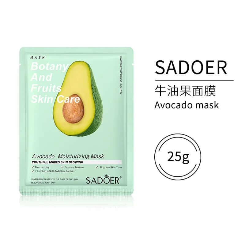 1Pcs Natural Fruit Plant Moisturizing Hydrating Oil Control Brightening Sheet Face Mask Shrink Pores Skin Care Beauty Cosmetics