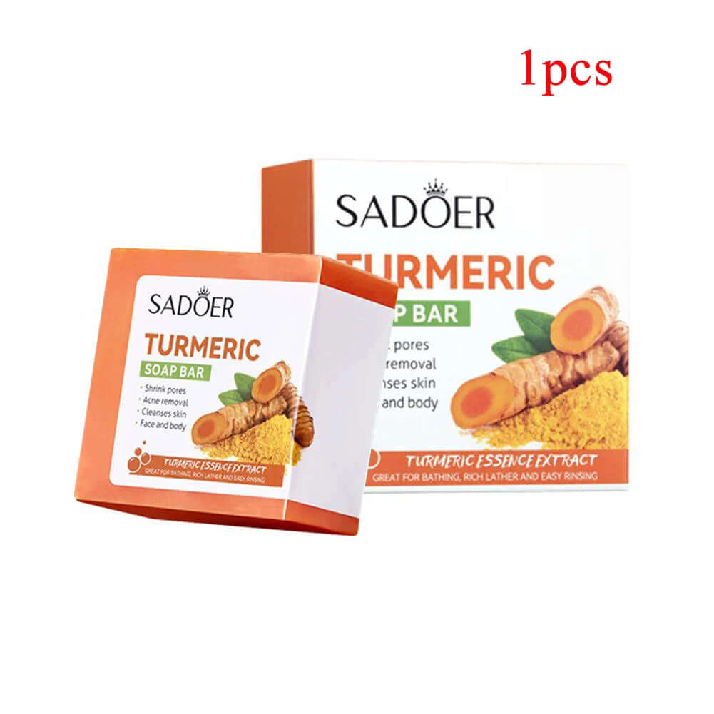 Turmeric Facial Care Kit with Cleansing Cream, Anti-Aging Serum, and Moisturizer, Targets Dark Spots for Healthy Skin Care