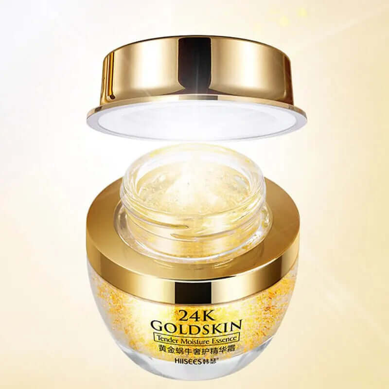 3 Pieces 24K Gold Snail Collagen Cream Moisturizing Skin Care Essence Oil Control Moisturizing Facial Beauty Skin Care Products