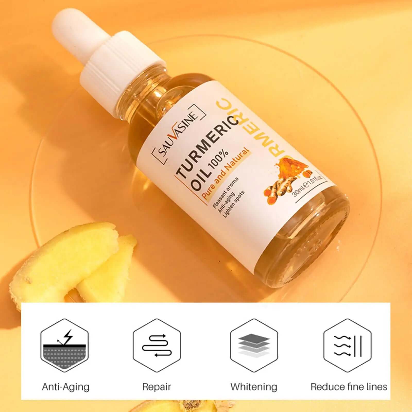 Turmeric Facial Care Kit with Cleansing Cream, Anti-Aging Serum, and Moisturizer, Targets Dark Spots for Healthy Skin Care