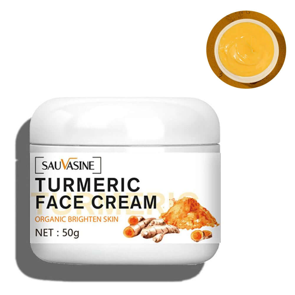 Turmeric Facial Care Kit with Cleansing Cream, Anti-Aging Serum, and Moisturizer, Targets Dark Spots for Healthy Skin Care