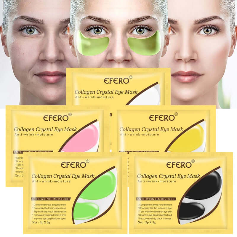 Collagen Eye Mask Gel Patches under the Eyes Care Relief Fatigue Puffiness Circles Dark anti Wrinkle Moisturizer Face Sheet Mask