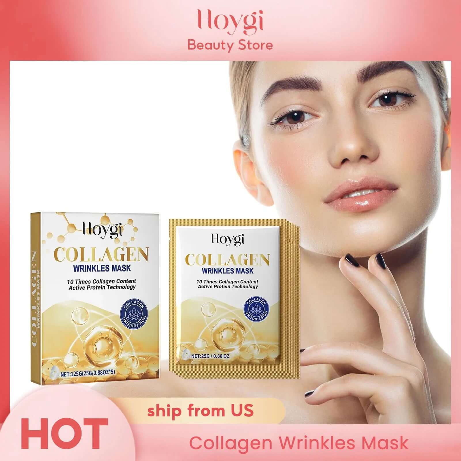 Facial Mask Skin Care Treatment Brightening Hydrating anti Aging Face Moisturizer Transform Dry Skin Collagen Wrinkles Mask