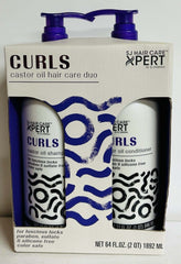 SJ Hair Care ~ Curls Castor Oil Hair Duo 32 Fl Oz Each