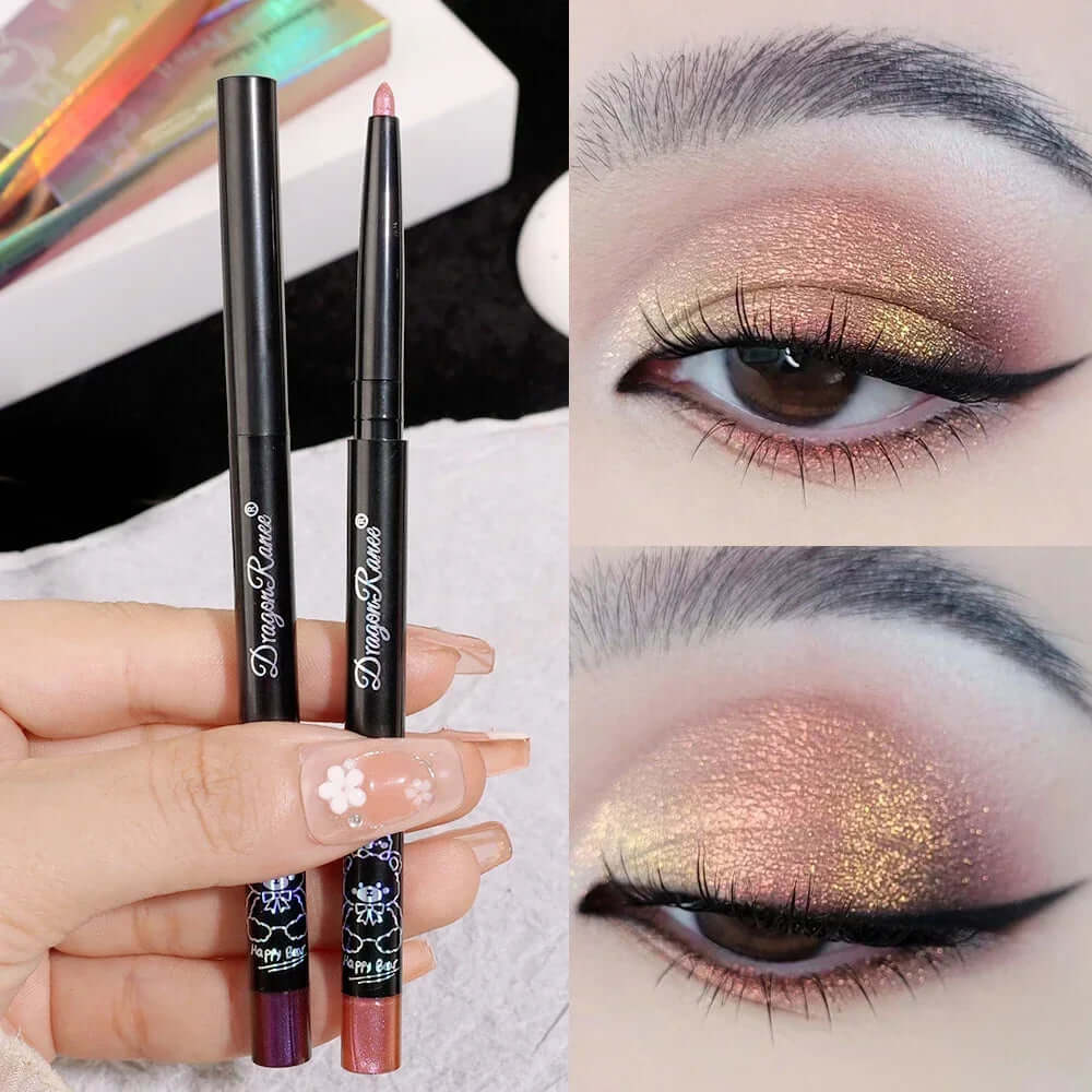 Multi Chrome  Lasting Shiny Metallic Eyeshadow Lying Silkworm Green Purple Makeup Pigment Glitter Aurora Eyeliner