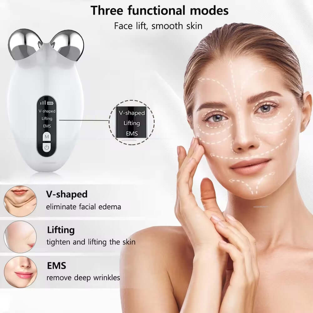 Face Lifting Massager EMS Microcurrent EMS Facial Massager Face Wrinkle Lift Machine anti Wrinkle Chin-Up Face Lifting Massager