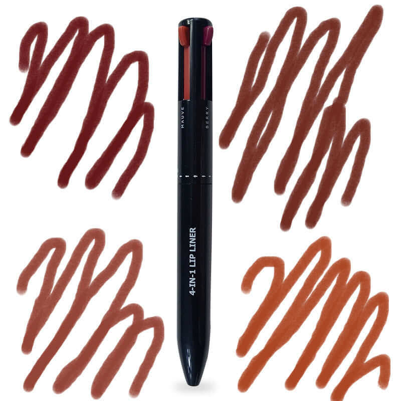 4 In 1 Makeup Lipliner Pencil Waterproof Touch Up Long Lasting Easy Color Ballpoint Eyeliner Pen