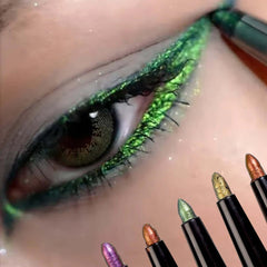 Multi Chrome  Lasting Shiny Metallic Eyeshadow Lying Silkworm Green Purple Makeup Pigment Glitter Aurora Eyeliner