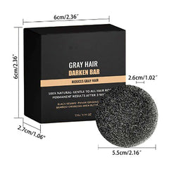 55G Gray Hair Coverage Soap Hair Reverse Shampoo Soap Bar White Hair Darkening Soap Natural Hair Care Shampoo Bar for Men Women