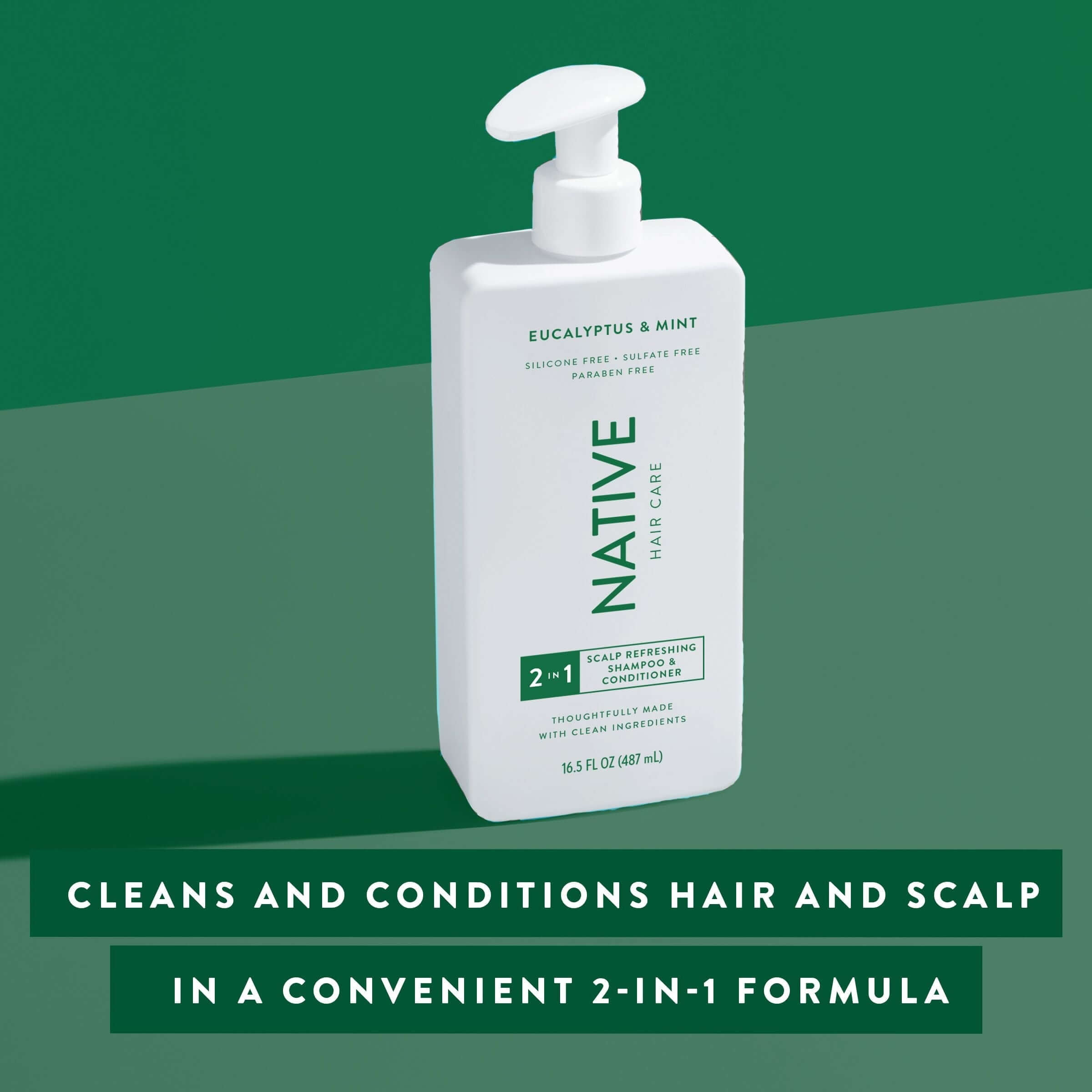 Scalp Refreshing 2-In-1 Shampoo & Conditioner, Eucalyptus & Mint, Sulfate & Paraben Free, 16.5 Oz