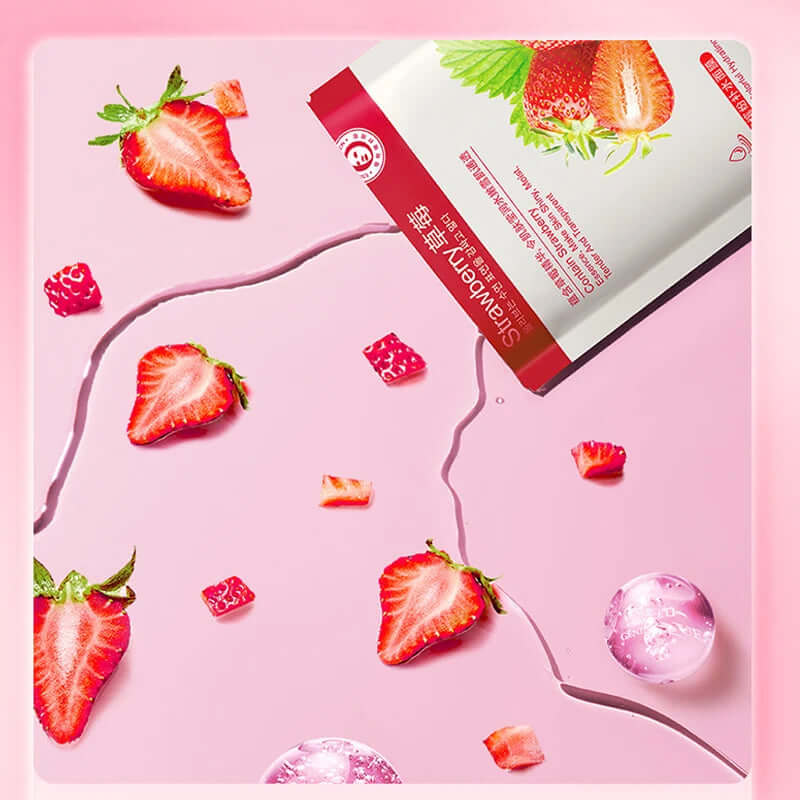 1Pcs Natural Fruit Plant Moisturizing Hydrating Oil Control Brightening Sheet Face Mask Shrink Pores Skin Care Beauty Cosmetics