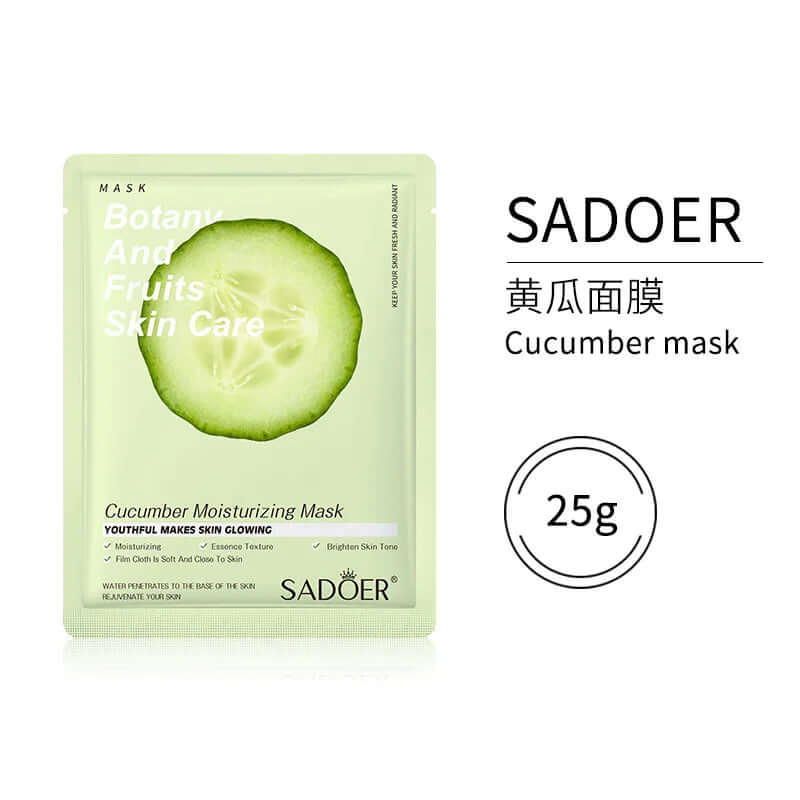 1Pcs Natural Fruit Plant Moisturizing Hydrating Oil Control Brightening Sheet Face Mask Shrink Pores Skin Care Beauty Cosmetics